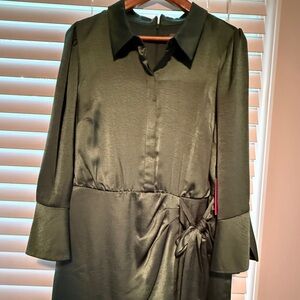 Vince Camuto Olive Long Sleeve Dress